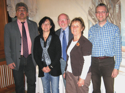 v.l. Hans-Reinhard Haase, Regina Ludwig, Horst Rother, Marianne Lossie, Michael Brückner